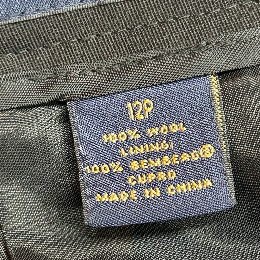 Brooks Brothers Petite 12P Black 100% Wool Bemberg Lined Straight Dress Pants - Picture 4 of 13